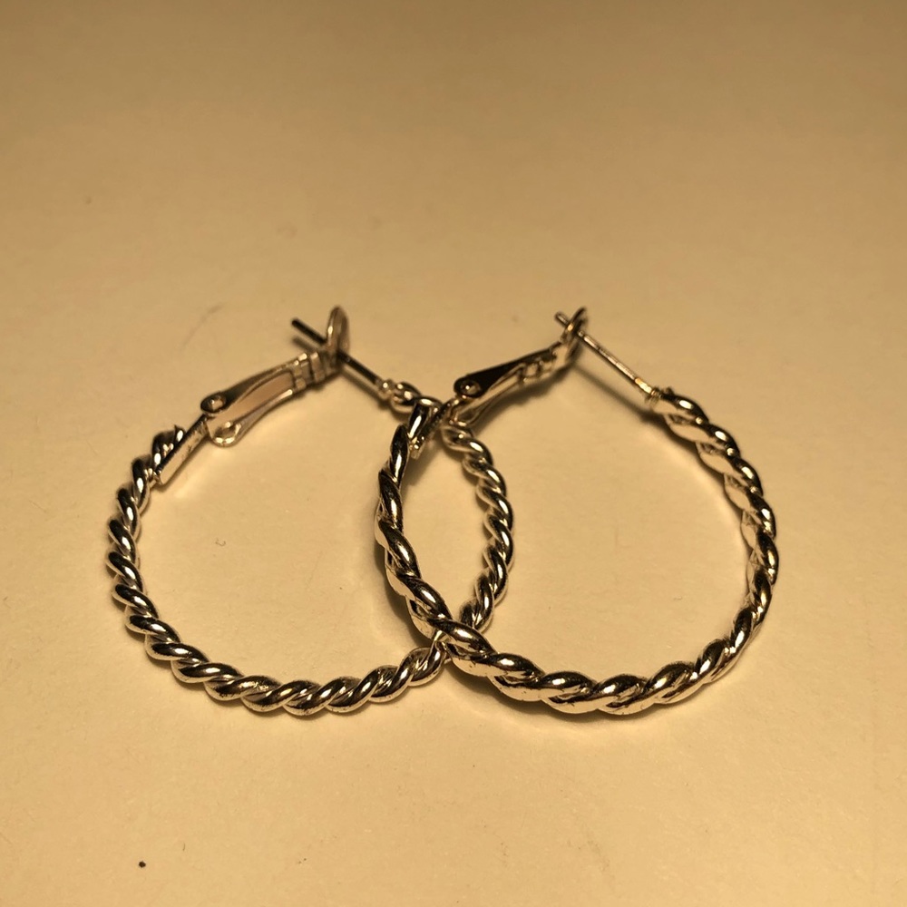 Silver hoops